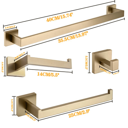 Black Bathroom Hardware Accessories Set