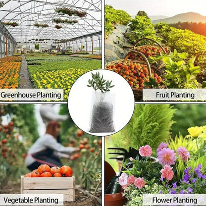 100pcs Biodegradable Seedling Grow Bags