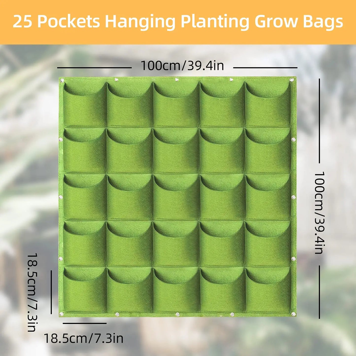 49-Pocket Hanging Vertical Planter Bag