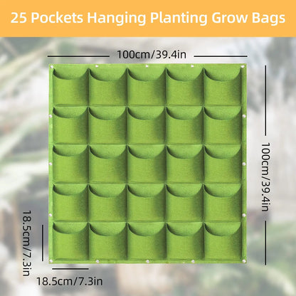 49-Pocket Hanging Vertical Planter Bag