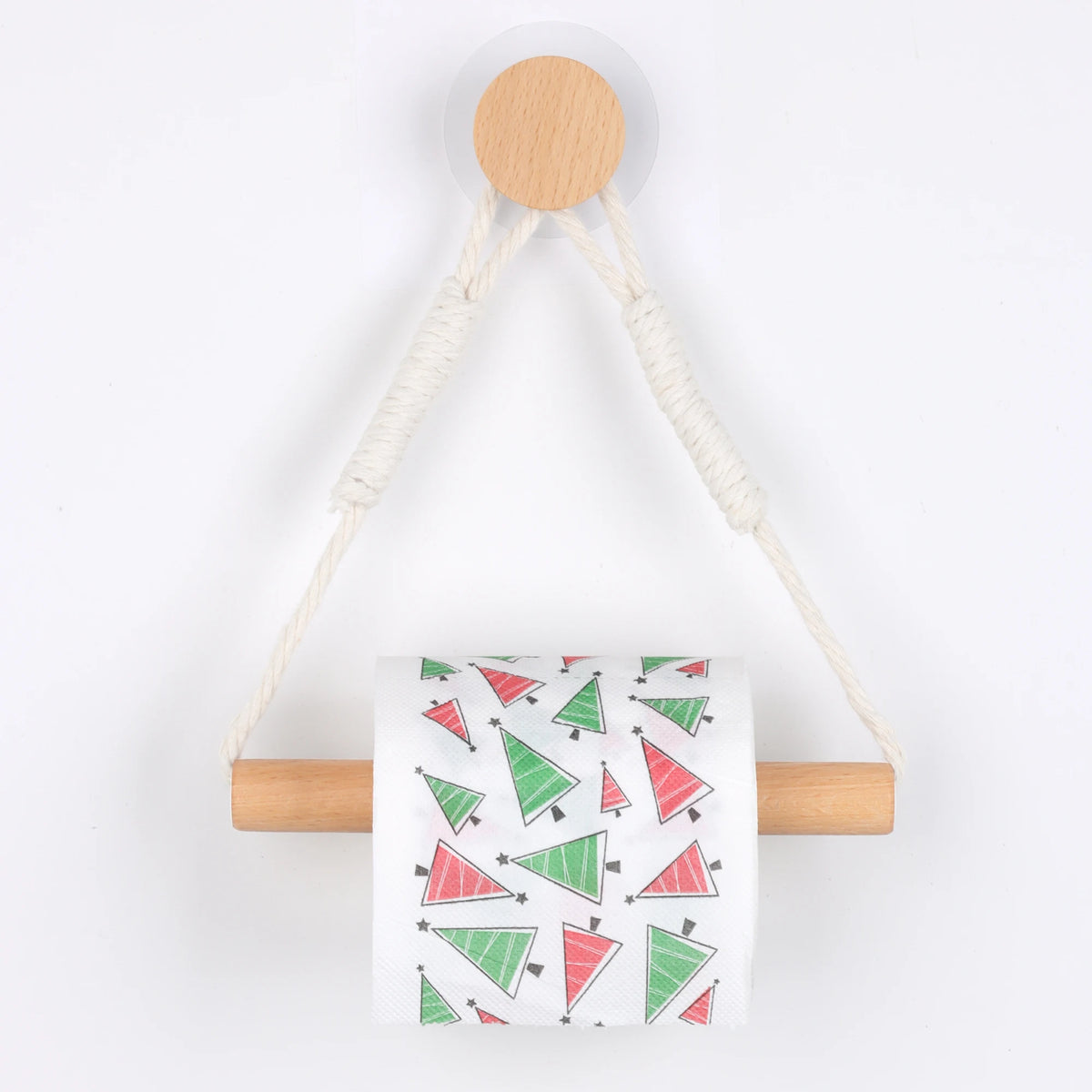 Wooden Wall-Mounted Toilet Paper Holder