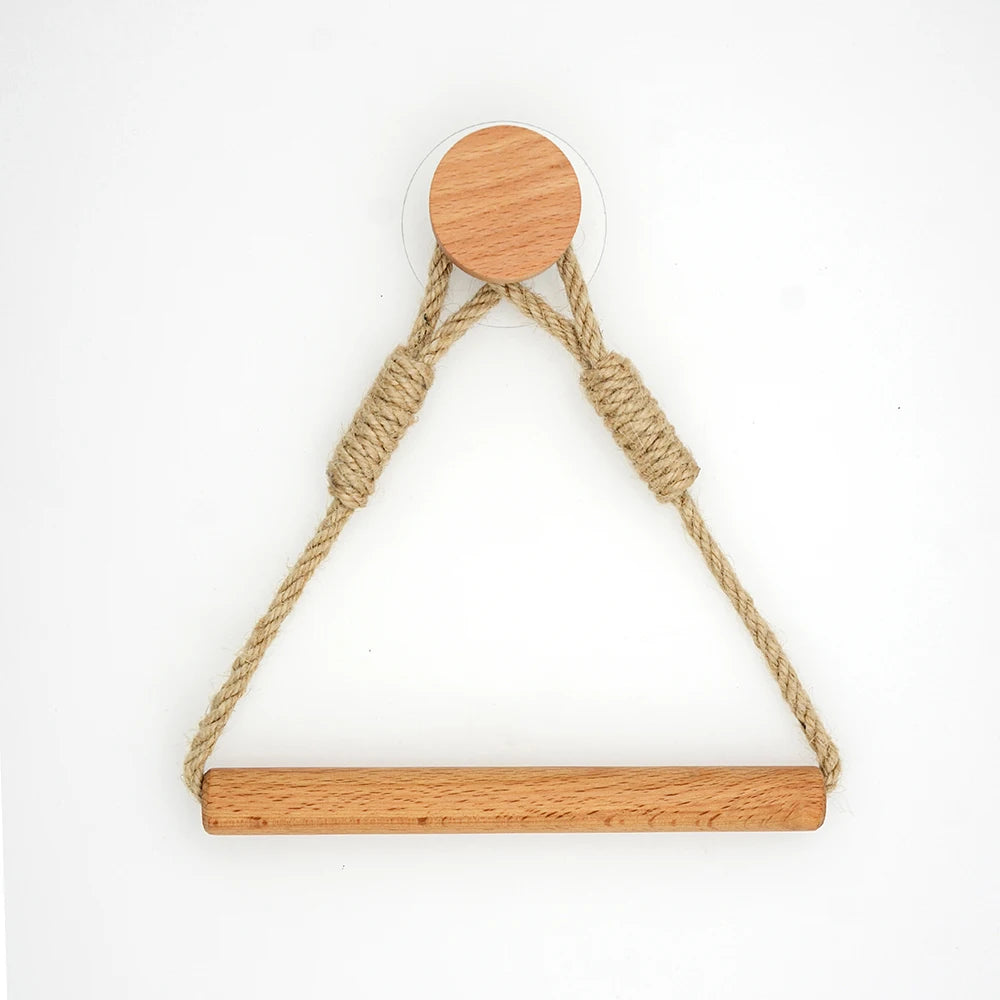 Wooden Wall-Mounted Toilet Paper Holder