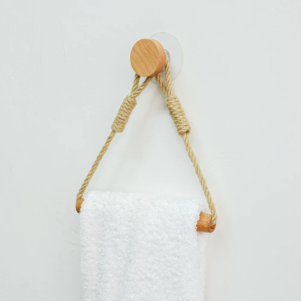 Wooden Wall-Mounted Toilet Paper Holder