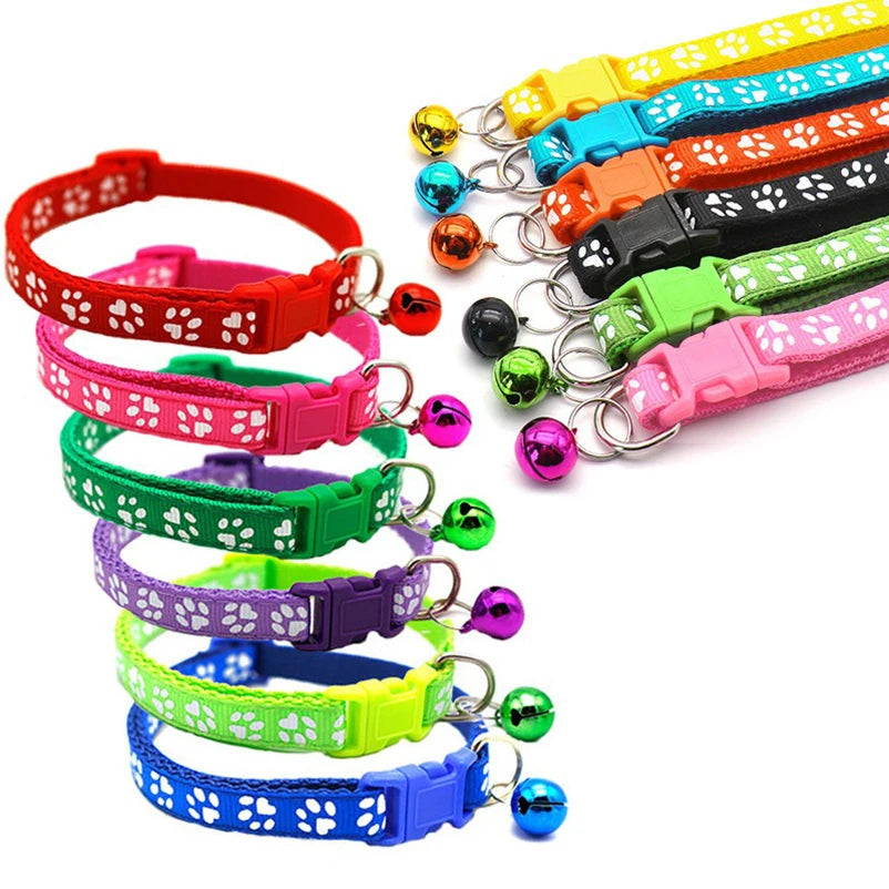 Multicolor Cat & Dog Bell Collar