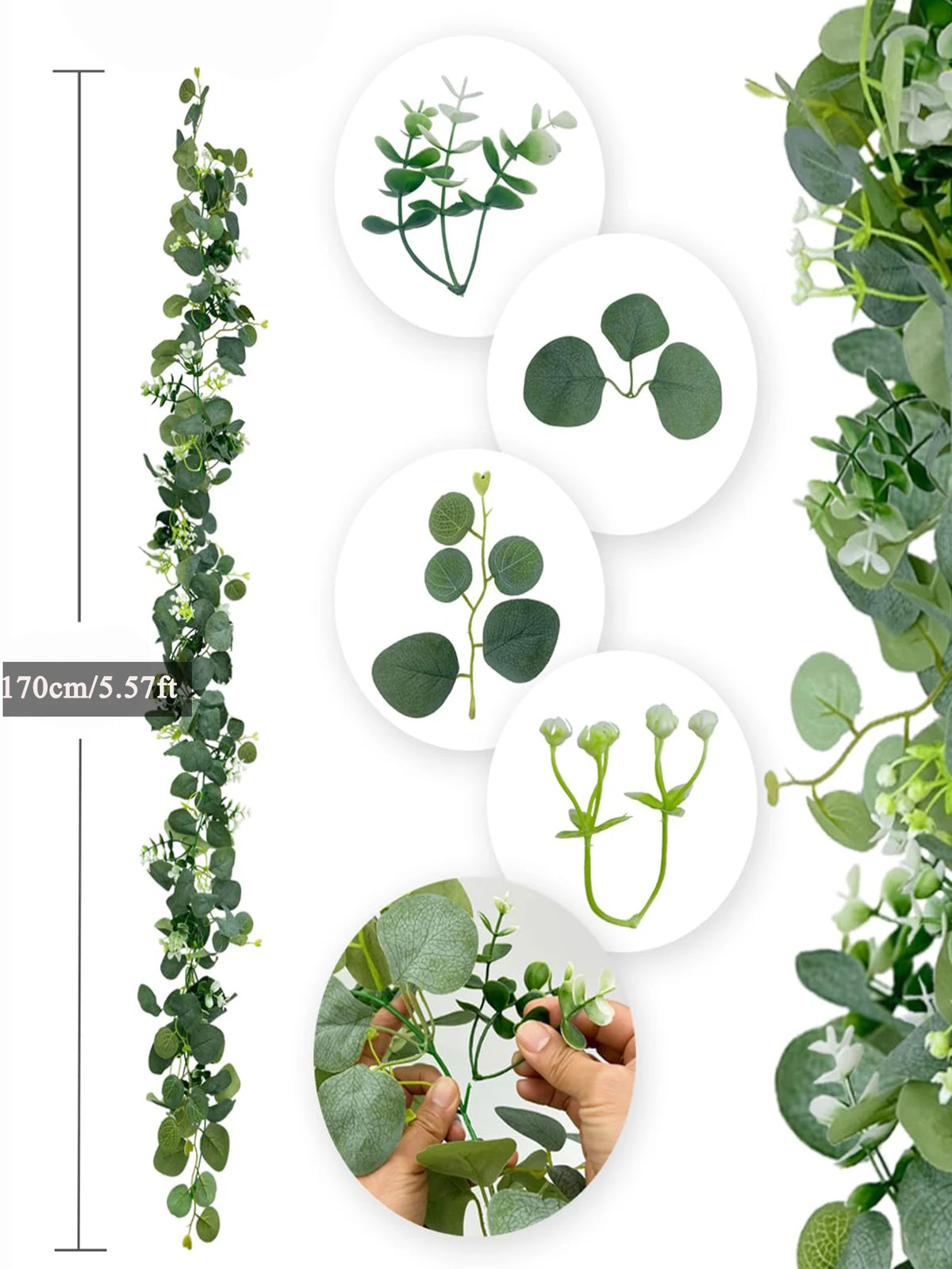 170cm Artificial Eucalyptus Hanging Vines