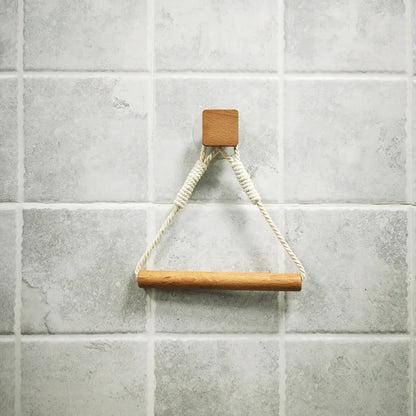Wooden Wall-Mounted Toilet Paper Holder