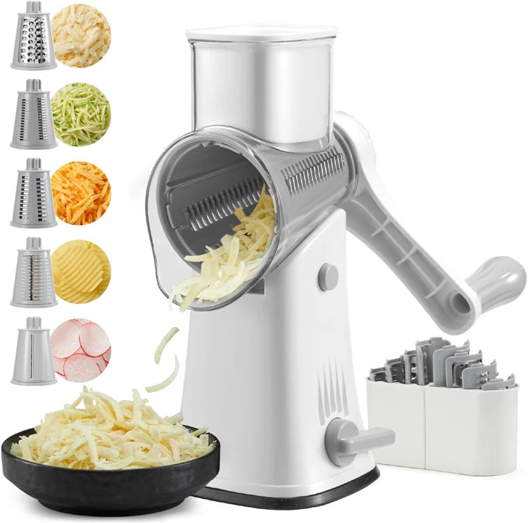 5-in-1 Rotary Cheese Grater