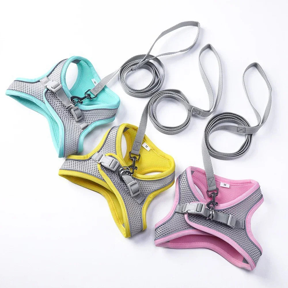 Adjustable Cat & Dog Harness Leash