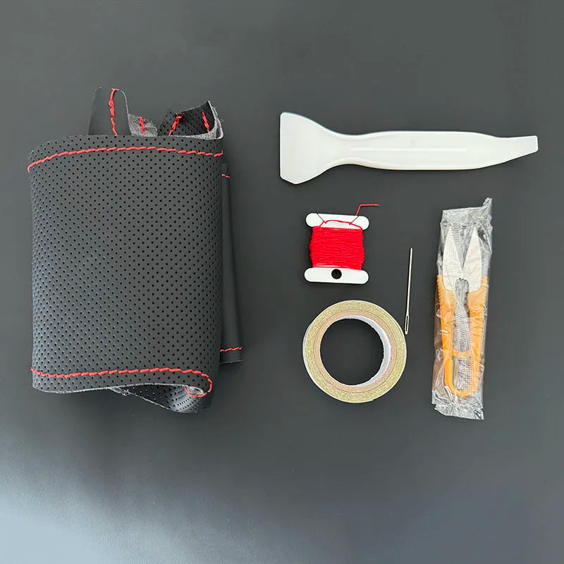 Anti-Slip Leather Car Steering Wheel Cover