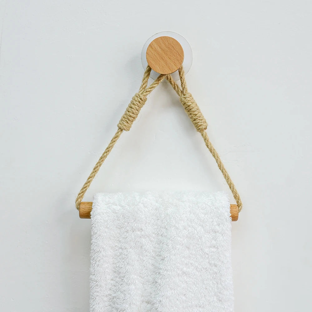 Wooden Wall-Mounted Toilet Paper Holder