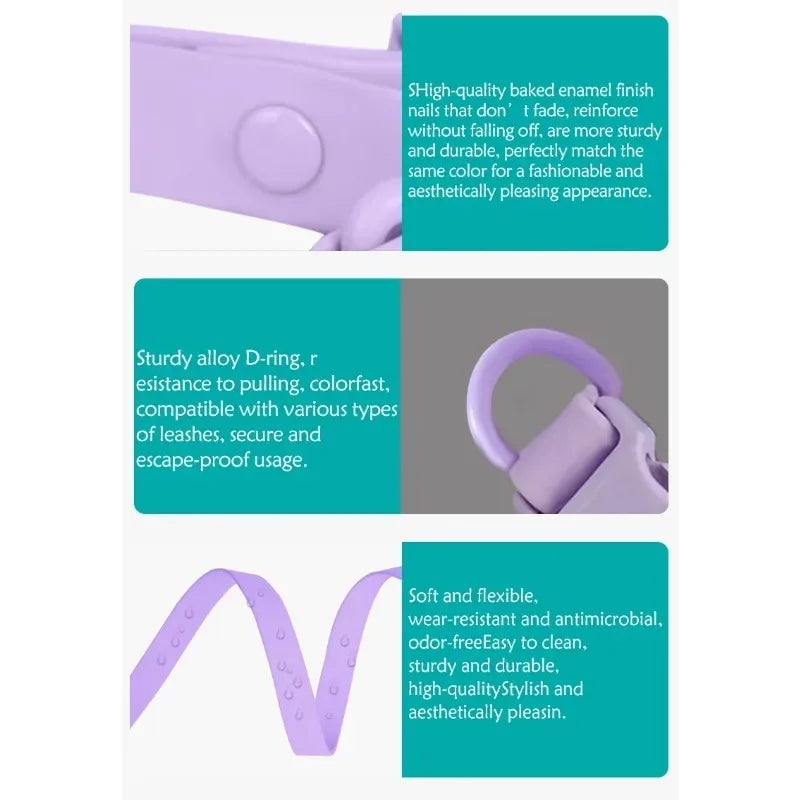 Macaron Colored Waterproof Dog Collar