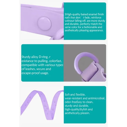 Macaron Colored Waterproof Dog Collar