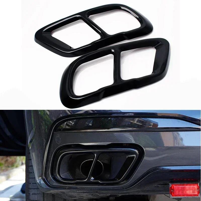 High Gloss Black Car Exhaust Tail Covers