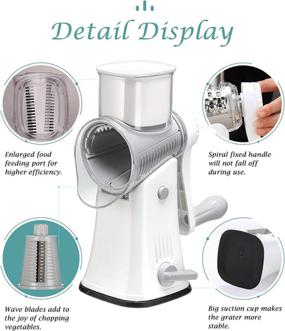 5-in-1 Rotary Cheese Grater
