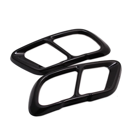 High Gloss Black Car Exhaust Tail Covers