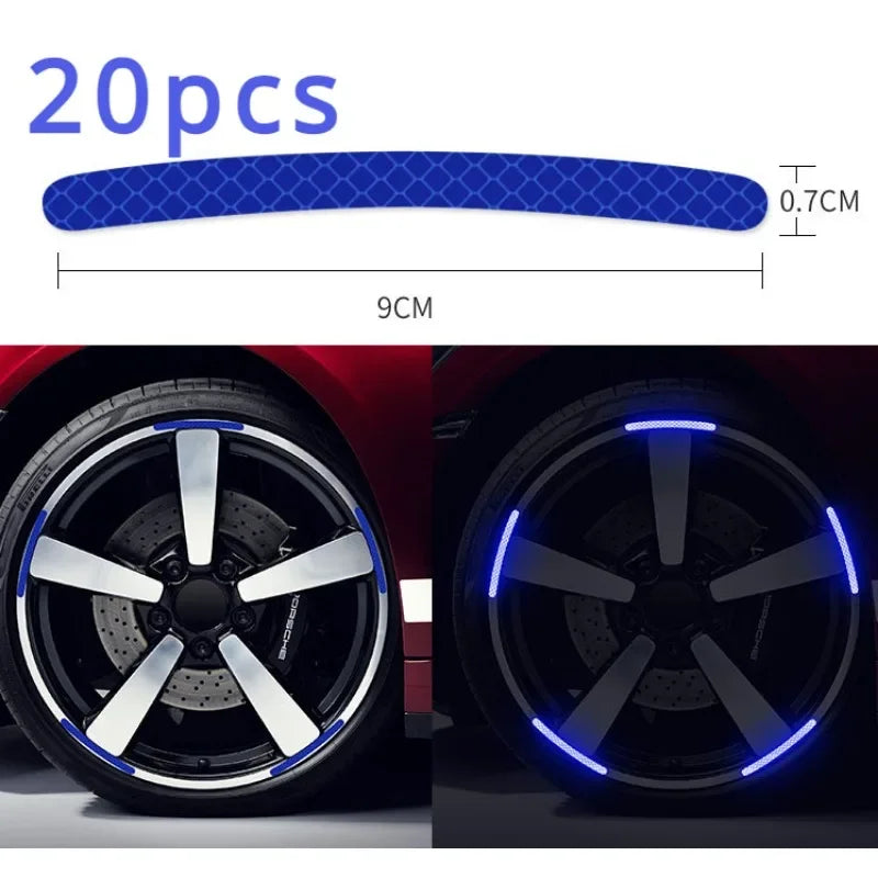 Car Wheel Reflective Tire Rim Stickers