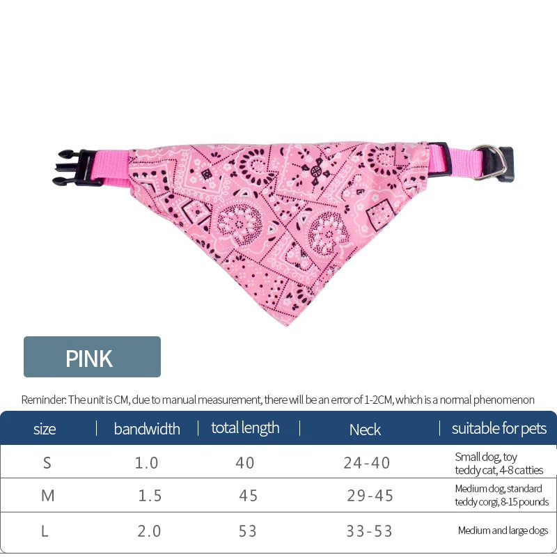 Adjustable Pet Triangle Scarf Neckerchief