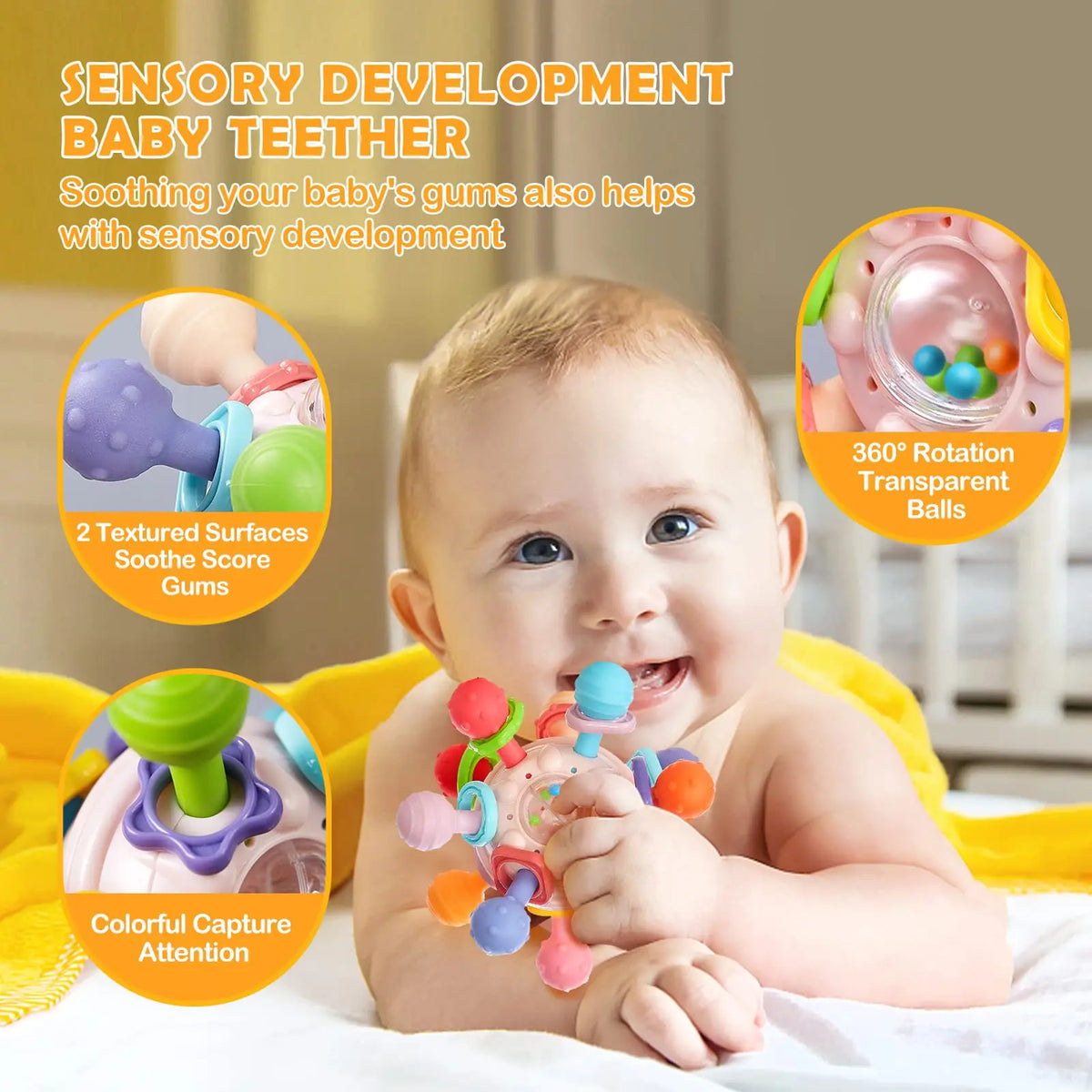 Montessori Baby Teething Sensory Ball