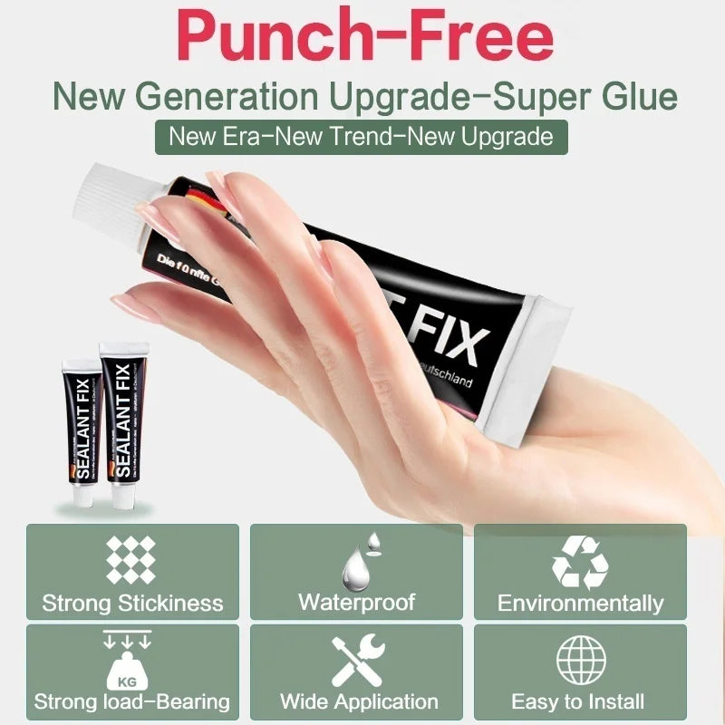 No-Drill Wall-Mounted Toilet Paper Holder