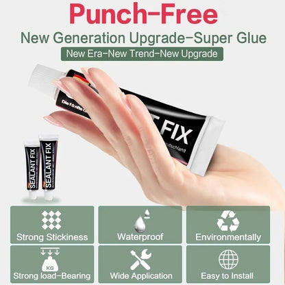 No-Drill Wall-Mounted Toilet Paper Holder