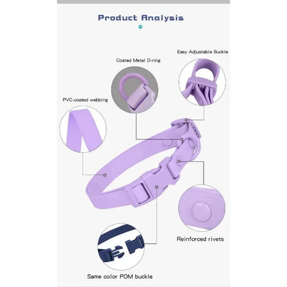 Macaron Colored Waterproof Dog Collar