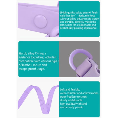 Macaron Colored Waterproof Dog Collar