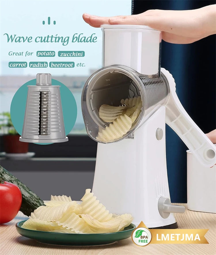 5-in-1 Rotary Cheese Grater
