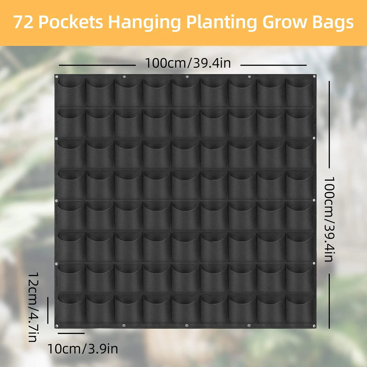 49-Pocket Hanging Vertical Planter Bag