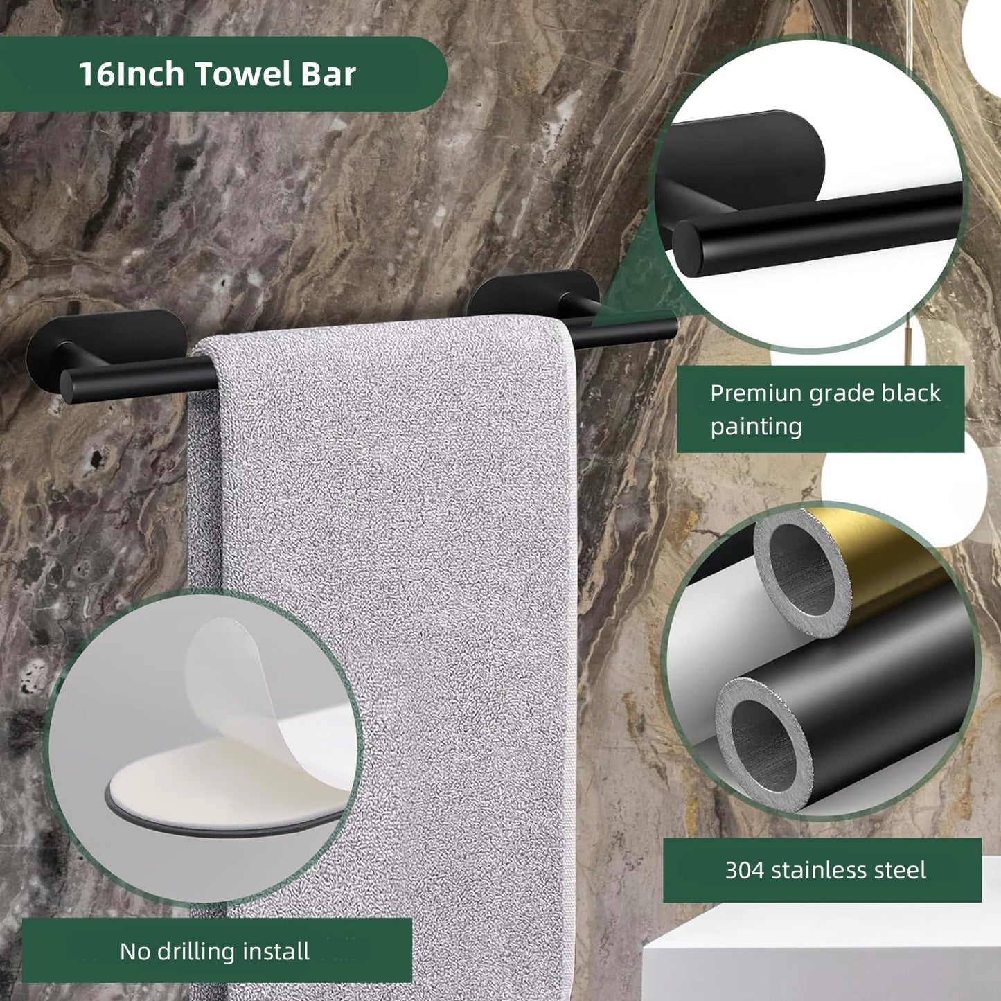 Brushed Nickel Bathroom Hardware Set