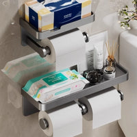 No-Drill Wall-Mounted Toilet Paper Holder
