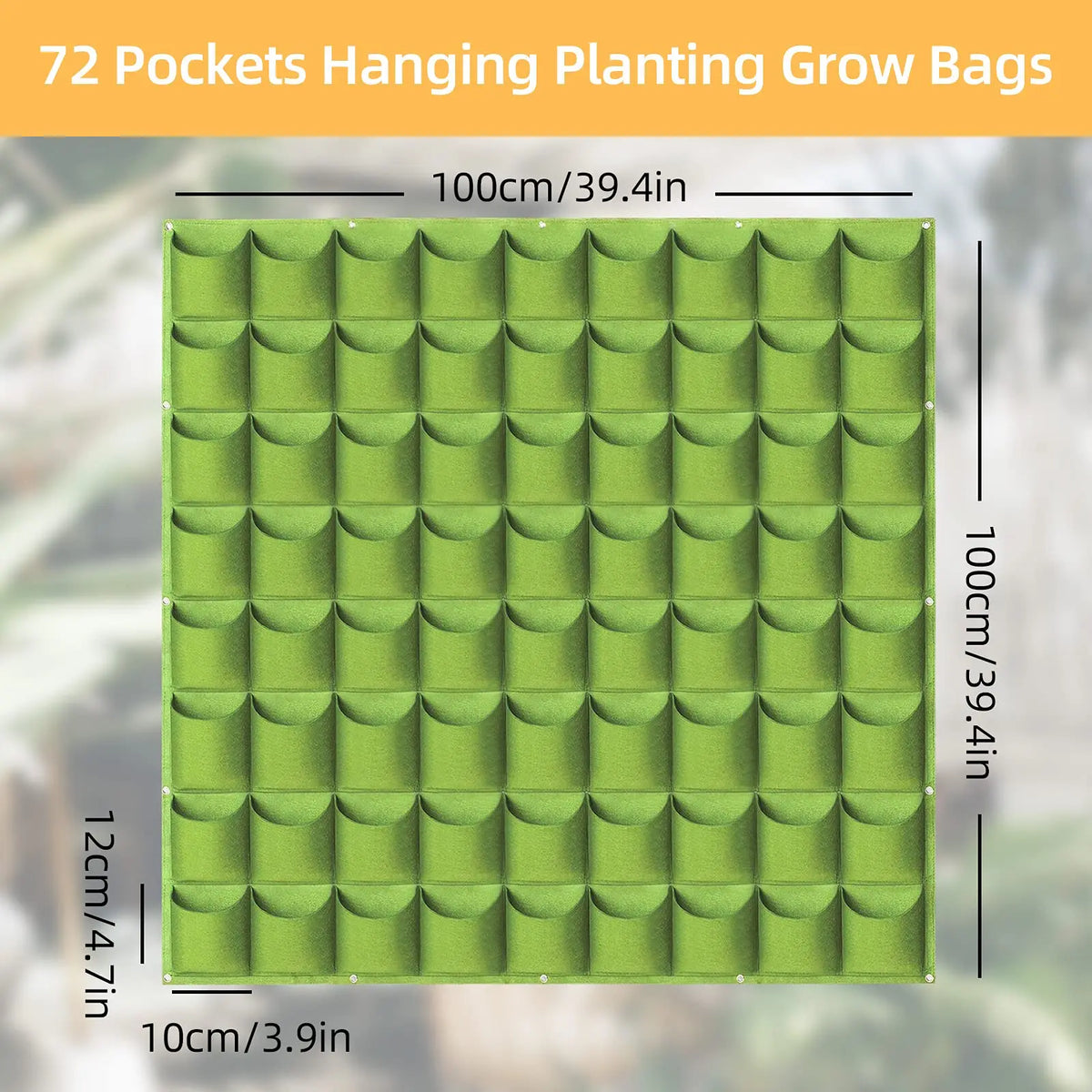 49-Pocket Hanging Vertical Planter Bag