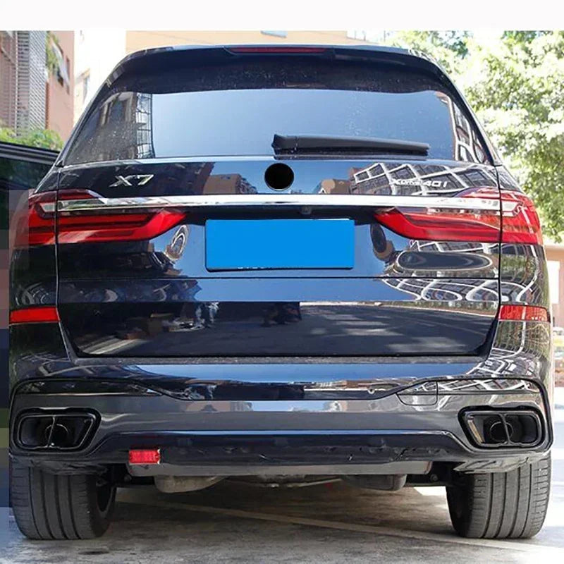 High Gloss Black Car Exhaust Tail Covers