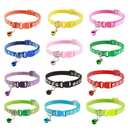 Multicolor Cat & Dog Bell Collar