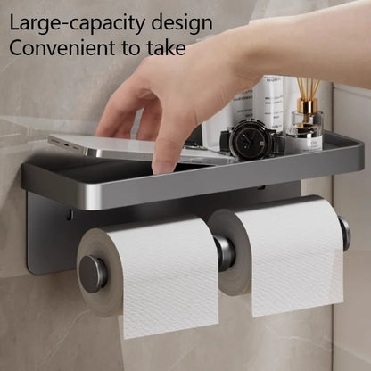 No-Drill Wall-Mounted Toilet Paper Holder