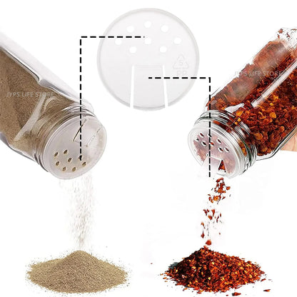 12pcs Glass Spice Jar Set