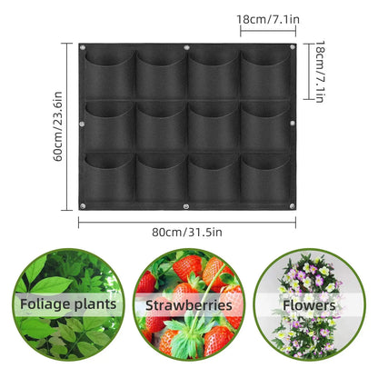 49-Pocket Hanging Vertical Planter Bag