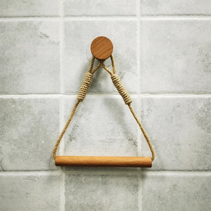 Wooden Wall-Mounted Toilet Paper Holder