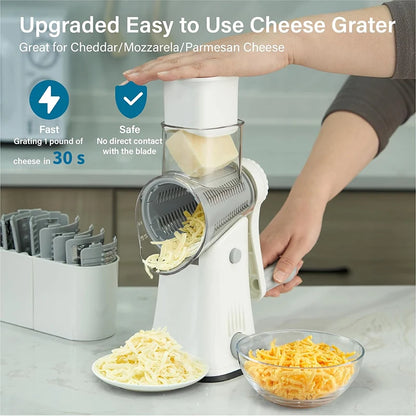 5-in-1 Rotary Cheese Grater
