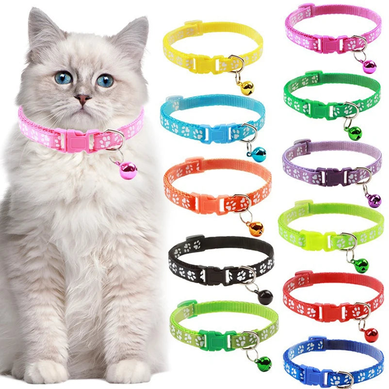 Multicolor Cat & Dog Bell Collar