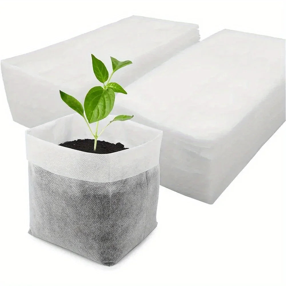 100pcs Biodegradable Seedling Grow Bags