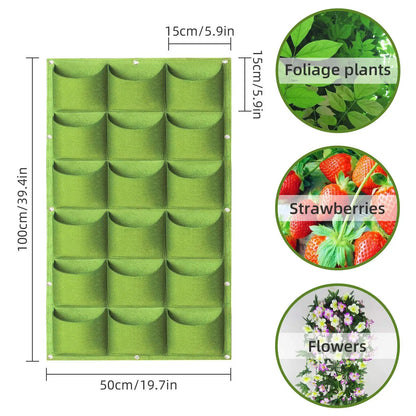 49-Pocket Hanging Vertical Planter Bag