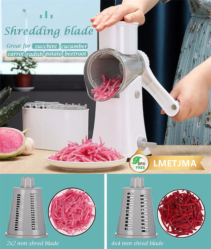 5-in-1 Rotary Cheese Grater