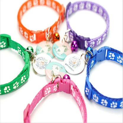 Multicolor Cat & Dog Bell Collar