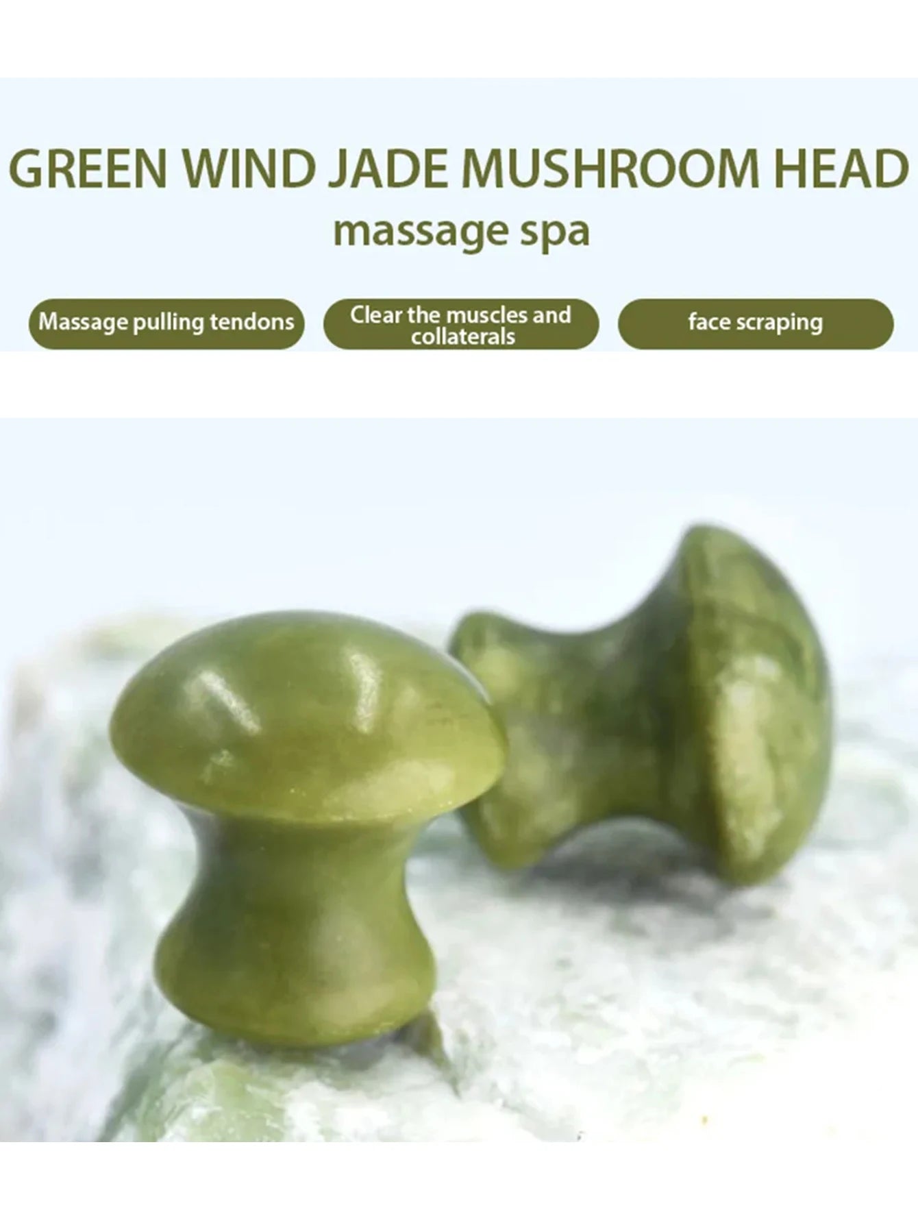 Natural Green Quartz Facial Roller