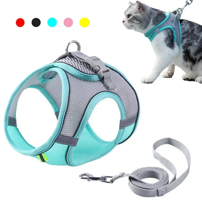 Adjustable Cat & Dog Harness Leash