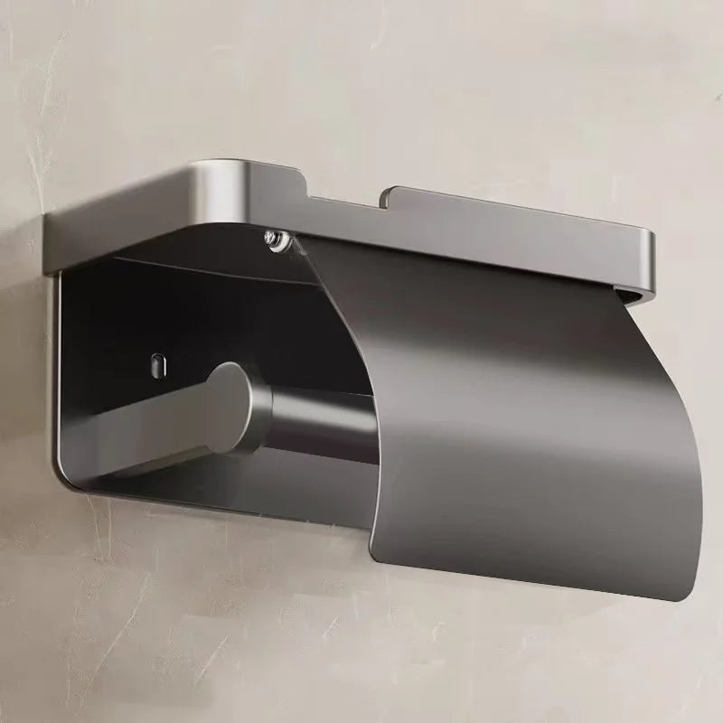 No-Drill Wall-Mounted Toilet Paper Holder