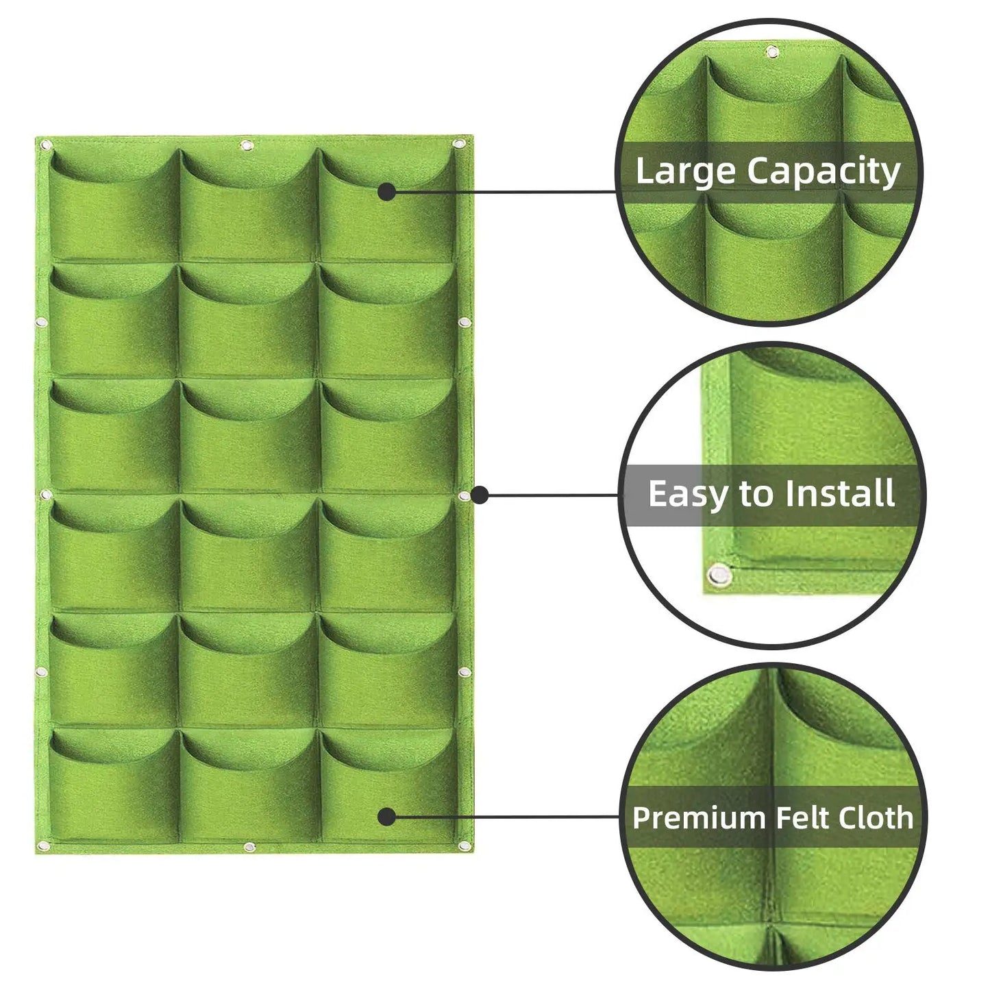 49-Pocket Hanging Vertical Planter Bag